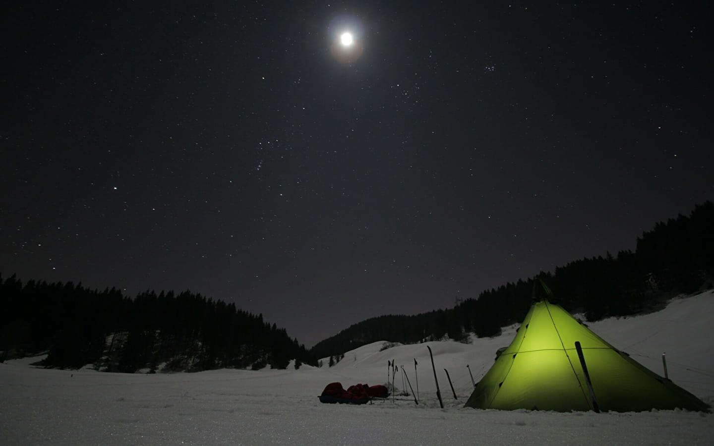 Premier bivouac hivernal sur les hauteurs du Jura