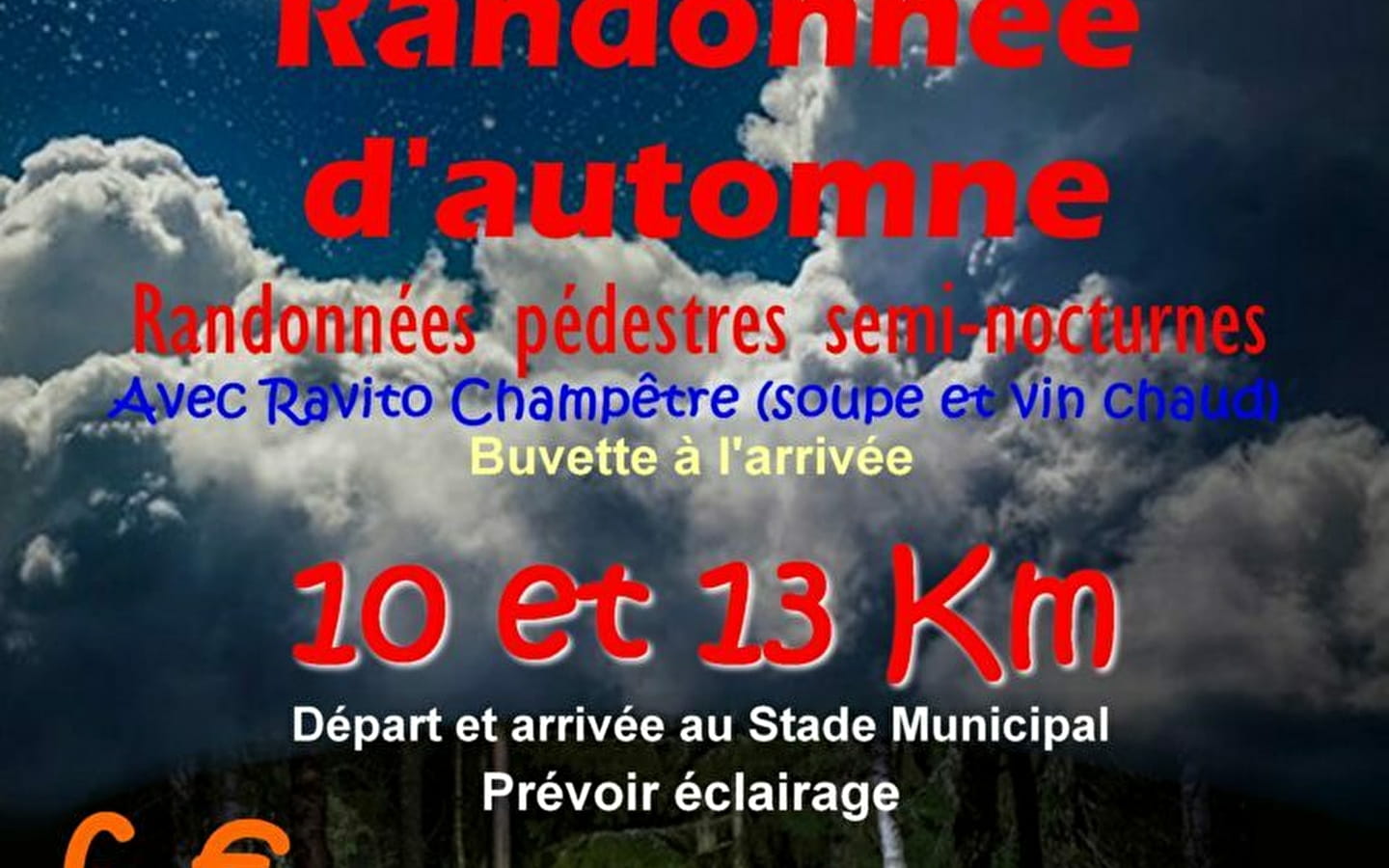 Randonnée d'automne semi-nocturne avec ravito-champêtre