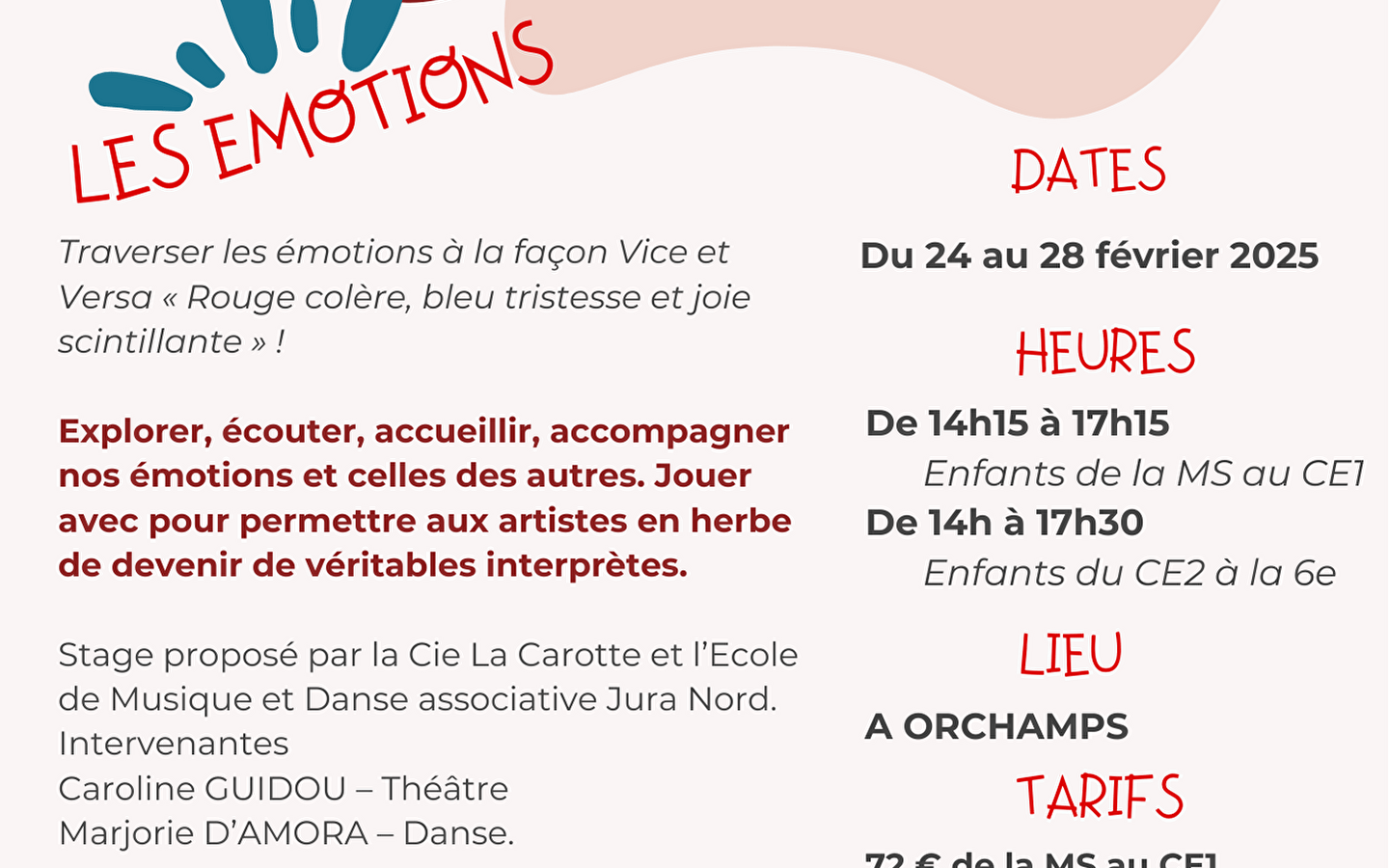 Stage Danse et Théâtre pour les enfants de 4 à 11 ans