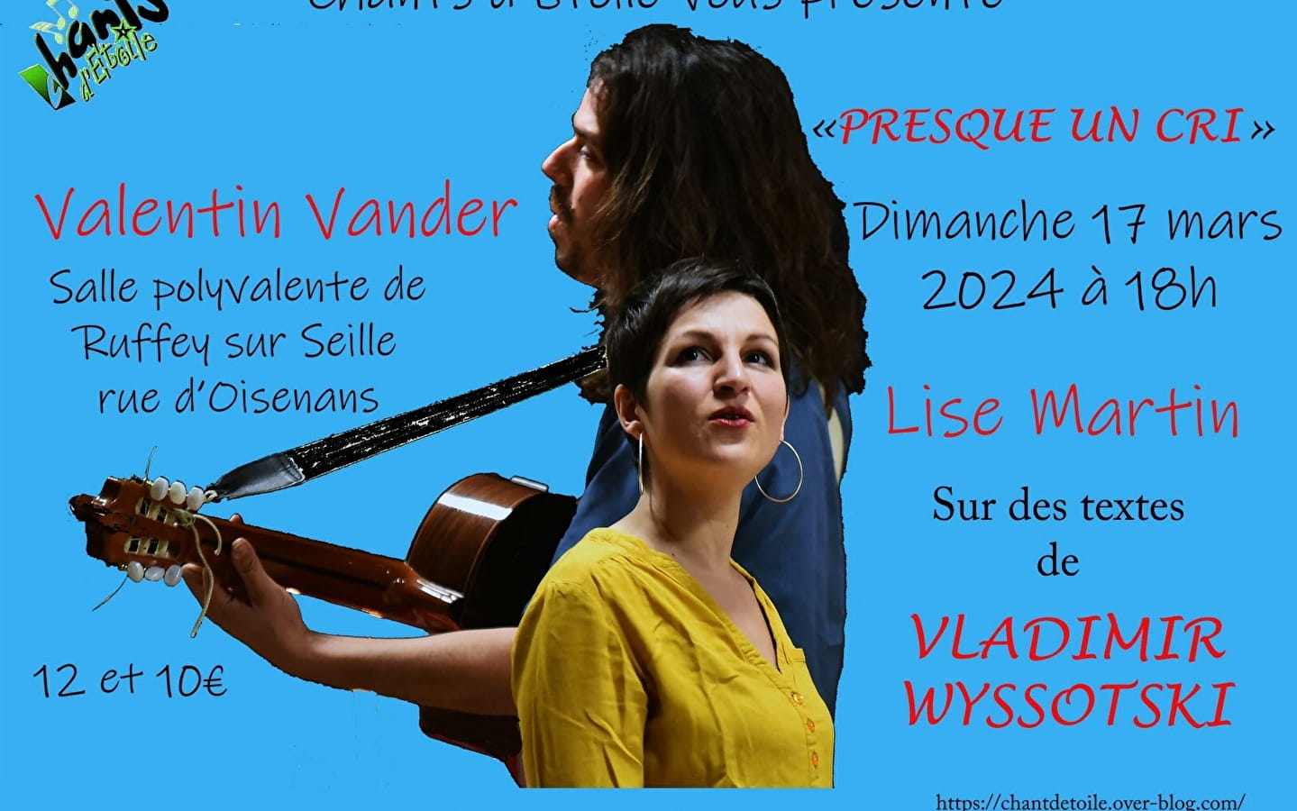 Concert « Presque un cri » Lise Martin et Valentin Vander