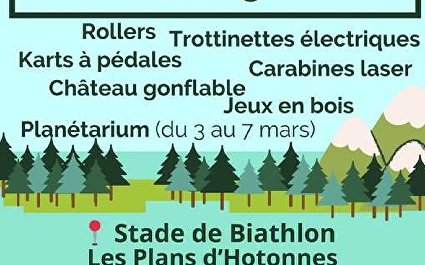 Multi activités sur le stade de biathlon des Plans d'Hotonnes