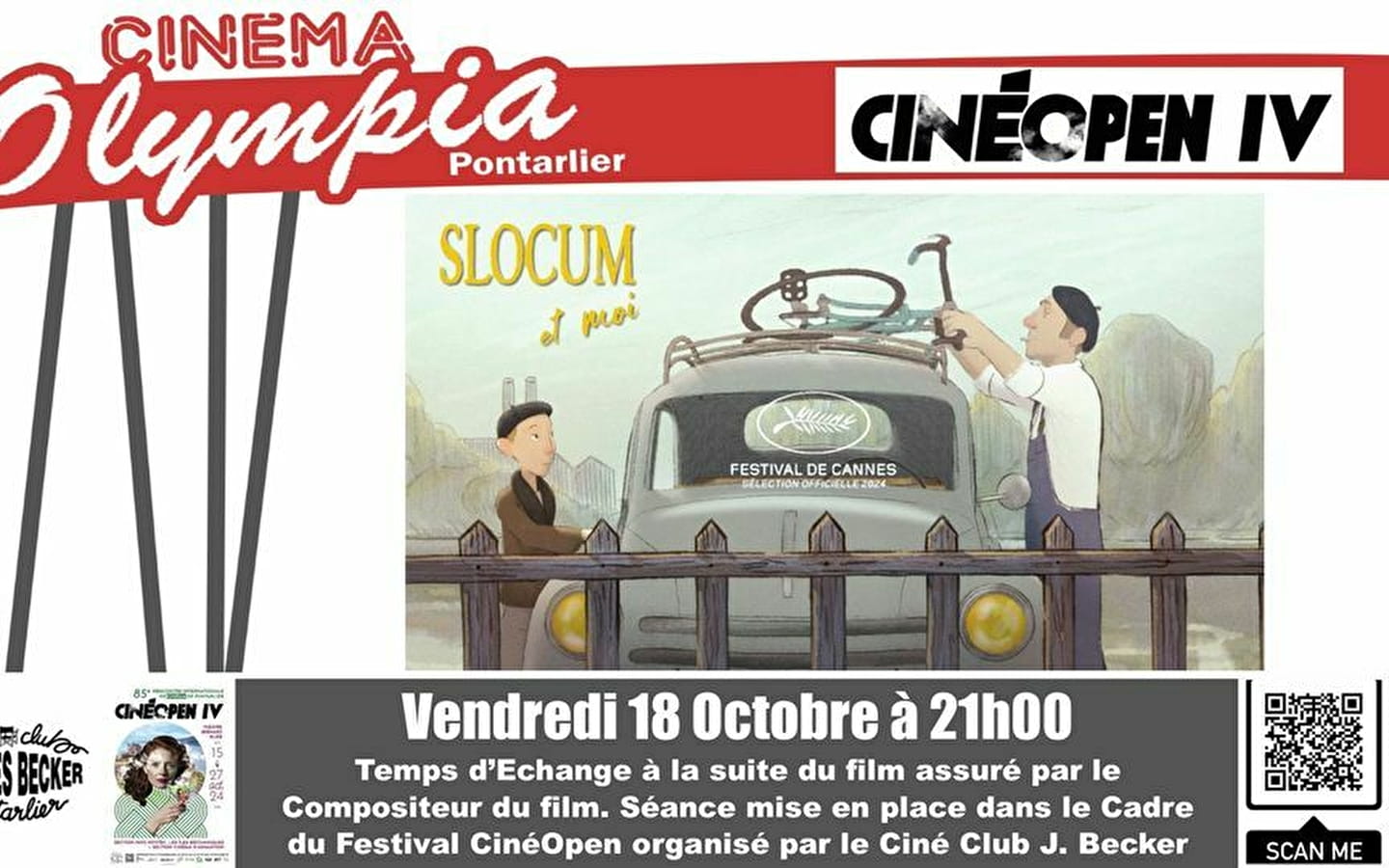 Festival Cinéopen III - Projection 'Slocum et Moi'.