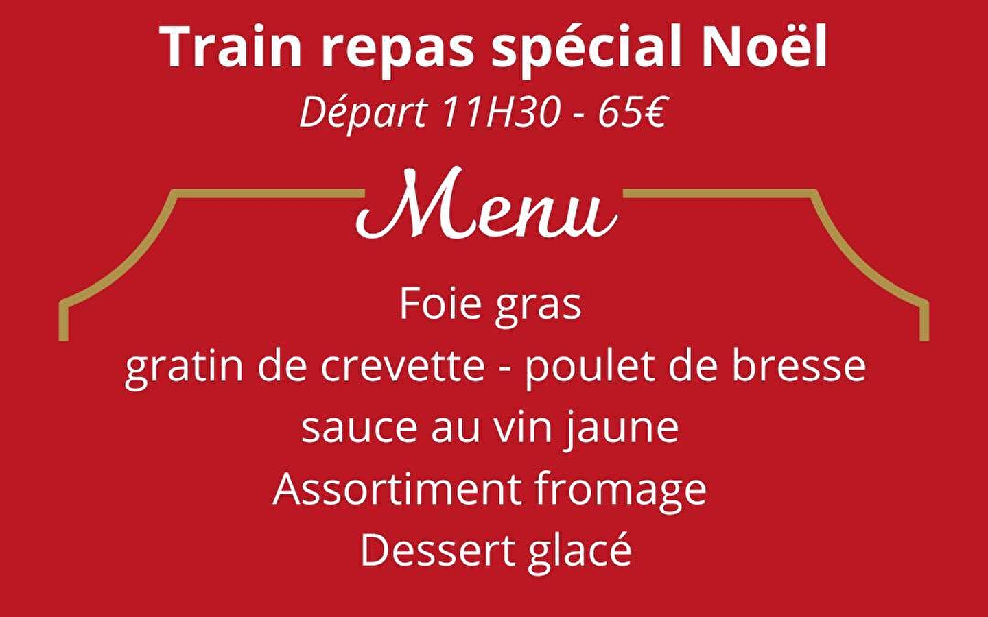 Train repas spécial Noël