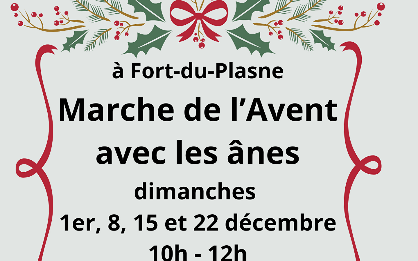 Marche de l'Avent avec les ânes