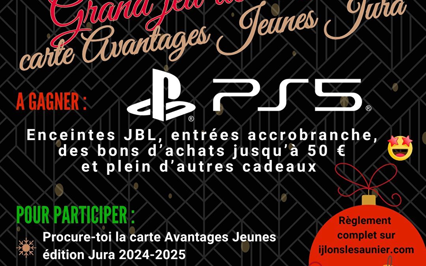 Grand Jeu de Noël de la Carte Avantages Jeunes