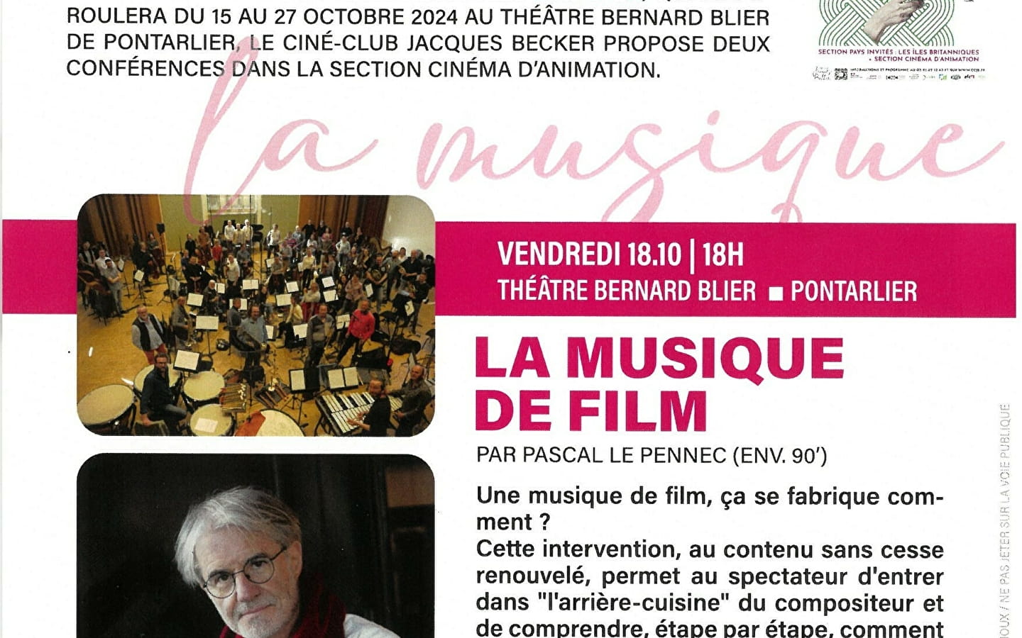 4ème Festival Cinéopen : Conférence - La musique de film