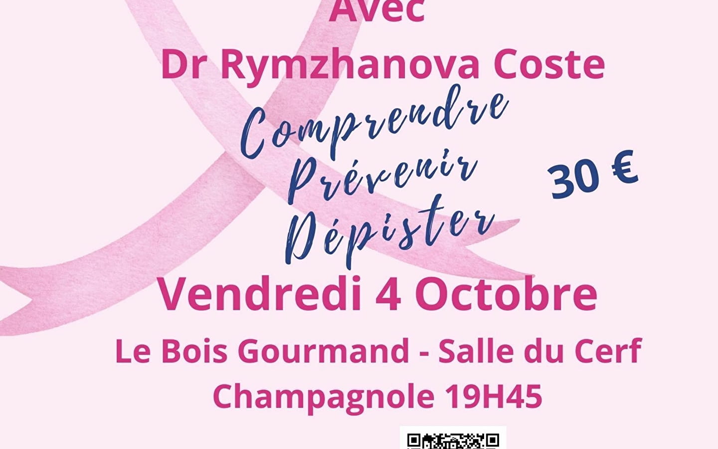 Repas conférence Octobre Rose