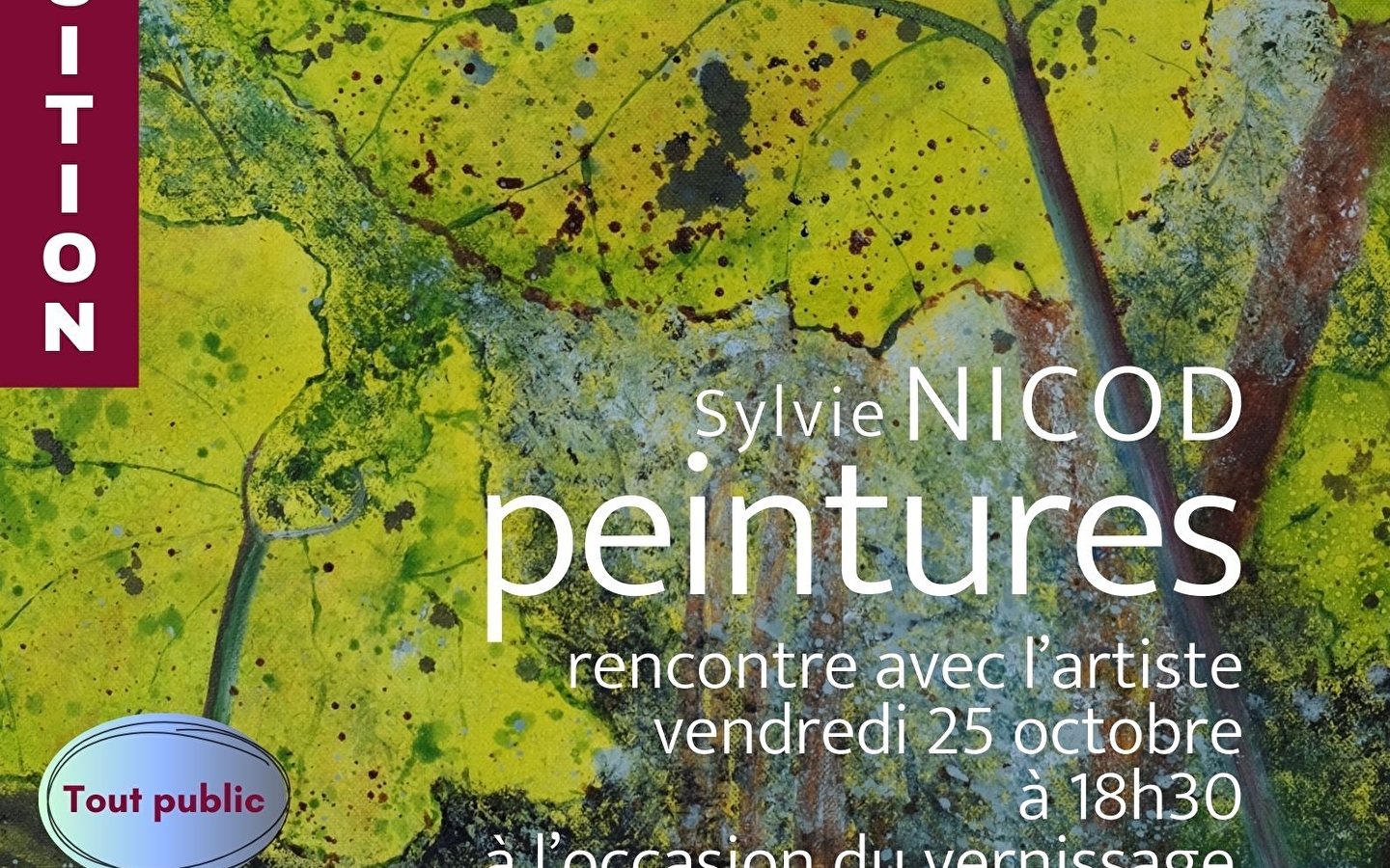 Exposition de peinture de Sylvie Nicod et vernissage