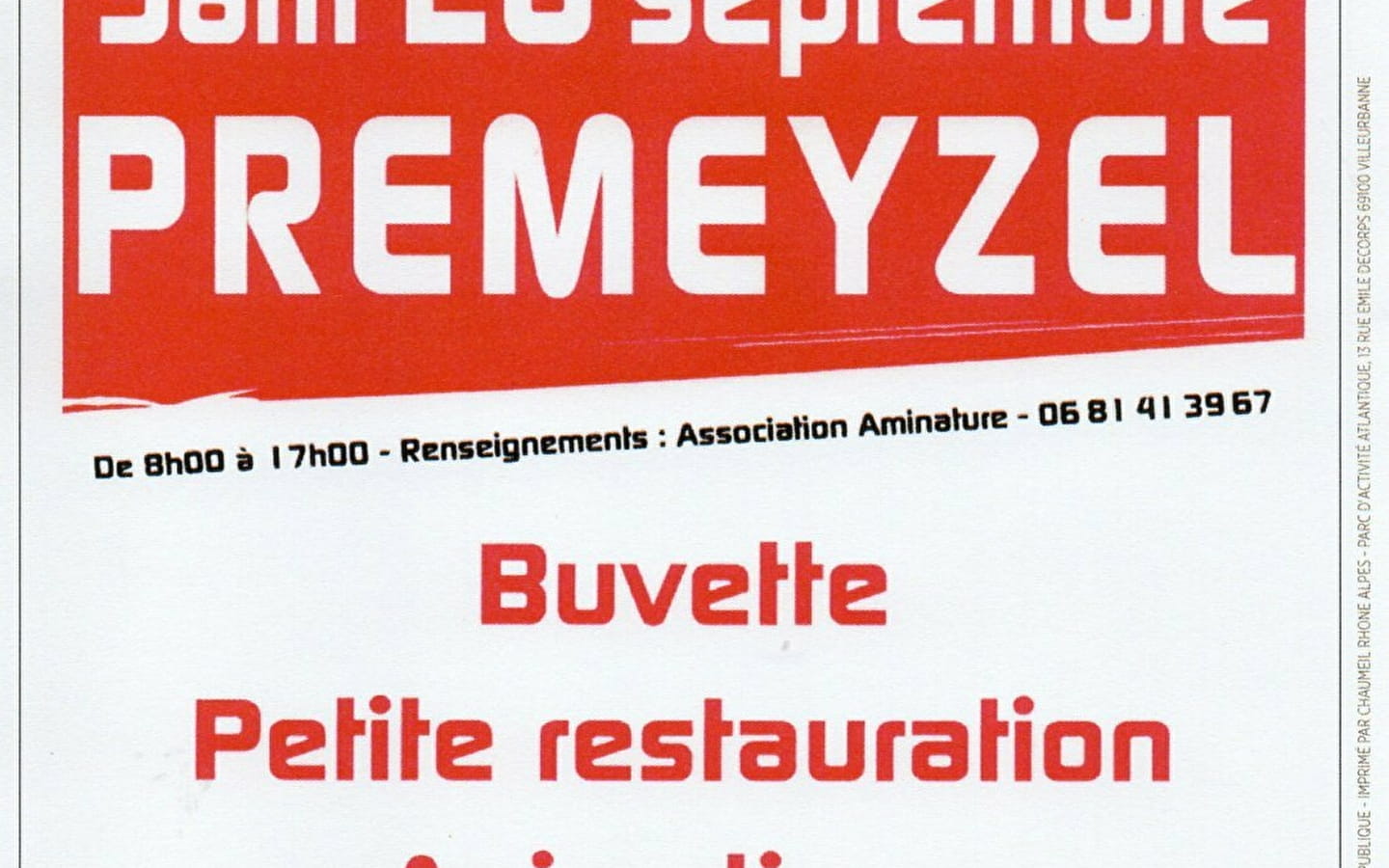 Vide grenier à Prémeyzel