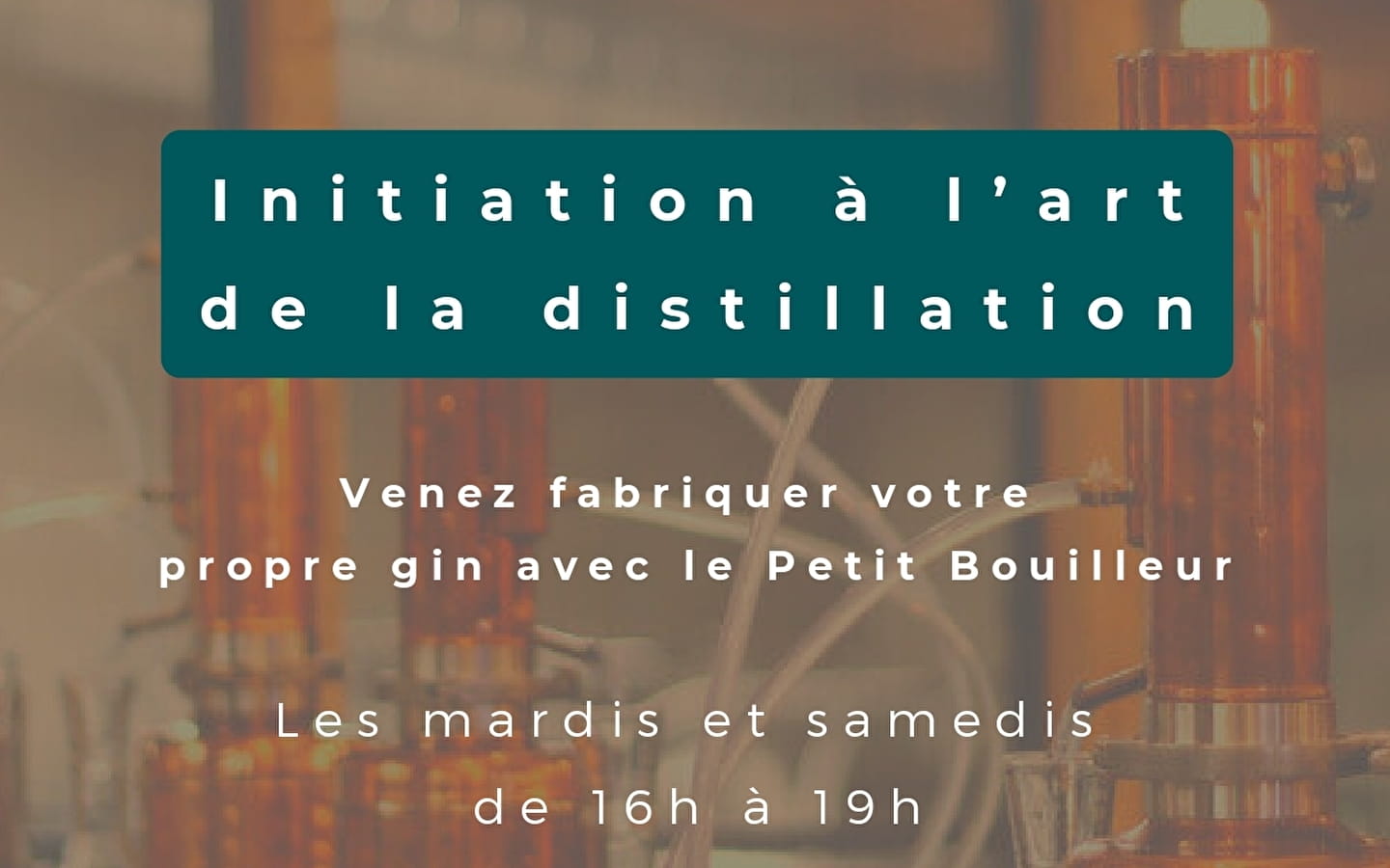 Initiation à l’art de la distillation